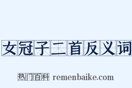女冠子二首反义词是什么意思的图片